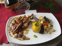 déclinaison d'agneau grillée au jus de thym